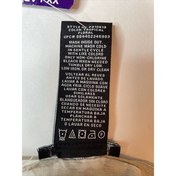 Premise Womens Size 2XL XXL Beige & White Tropical Floral Tunic Top Linen Blend - Picture 5 of 7